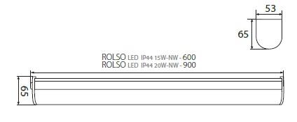 Светильник для зеркал в ванную с выключателем Kanlux ROLSO LED IP44 15W-NW 26700