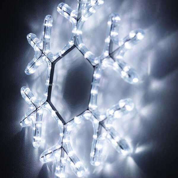 Светодиодная фигура Ardecoled Снежинка ARD-Snowflake-M7-450X375-126Led White 034249