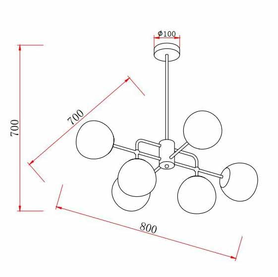 Подвесная люстра Rivoli Geba 4077-306 Б0047338