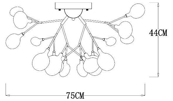 Потолочная люстра Arte Lamp Candy A7274PL-27WH