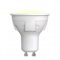 Лампа светодиодная Uniel GU10 6W 3000K матовая LED-JCDR 6W/WW/GU10/FR PLP01WH UL-00002423