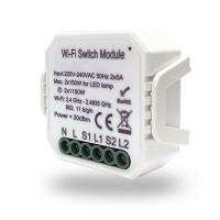 Wi-Fi реле-выключатель двухканальное Denkirs 2x1150Вт/150Вт для LED RL1002-SM Алматы