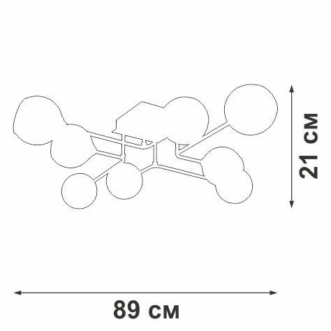 Потолочная люстра Vitaluce V4795-1/8PL