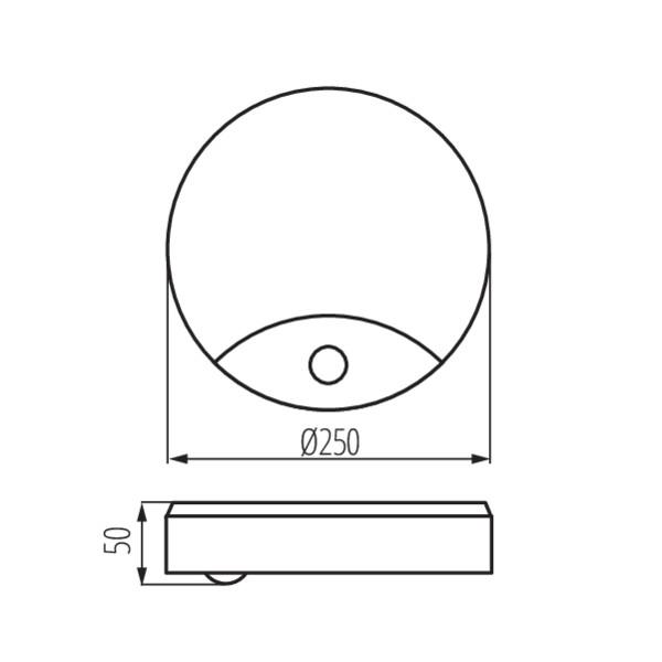 Светильник настенный с датчиком Kanlux SANSO LED 15W-NW-SE 26520