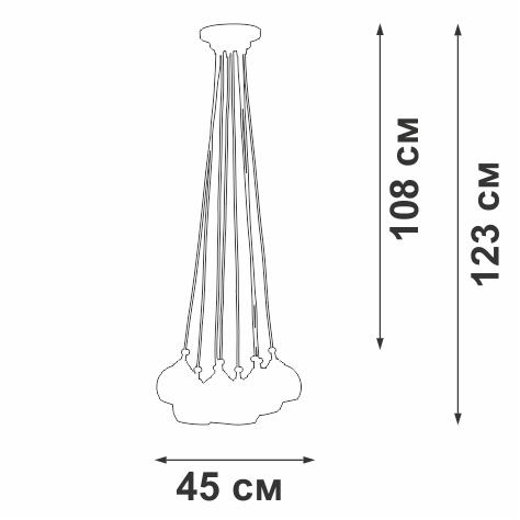 Подвесная люстра Vitaluce V42890-03/8PL