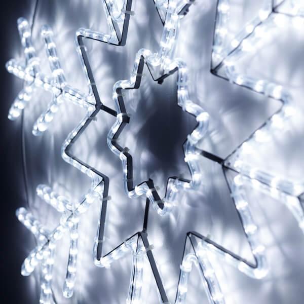 Светодиодная фигура Ardecoled Снежинка ARD-Snowflake-M8-950x950-540Led White 034254