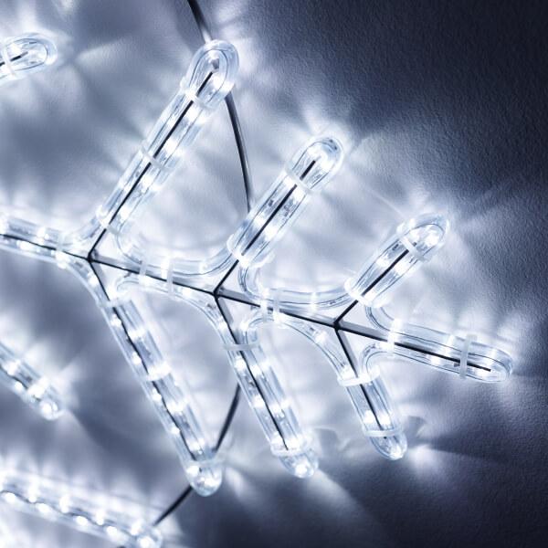 Светодиодная фигура Ardecoled Снежинка ARD-Snowflake-M10-1000x900-576Led White 034258