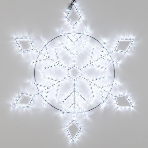 Светодиодная фигура Ardecoled Снежинка ARD-Snowflake-M9-900x900-360Led White 034256