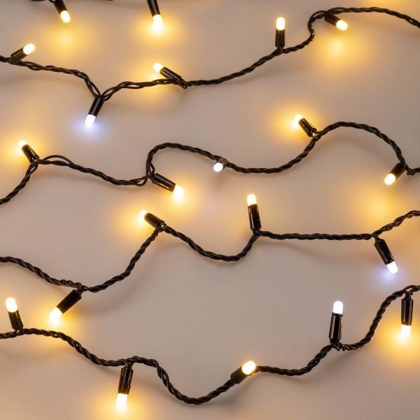 Уличная светодиодная гирлянда Ardecoled нить 230V теплый белый ARD-String-Classic-10000-Black-100Led-Milk-Flash Warm 031208