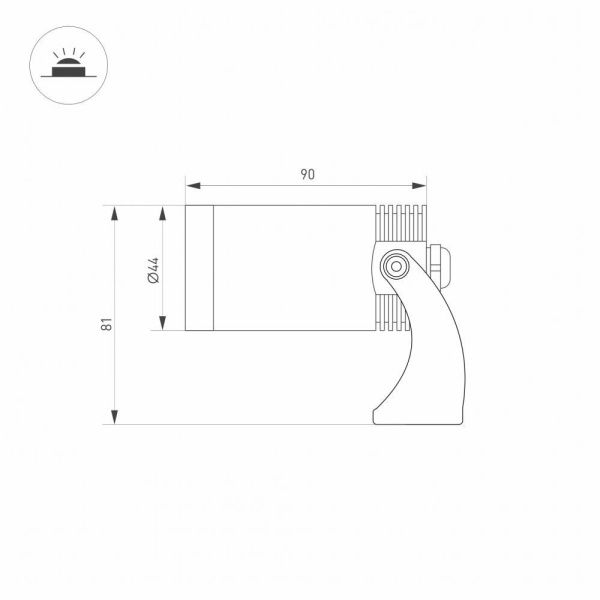 Уличный светодиодный светильник Arlight KT-Water-R44-8W RGBW 028079