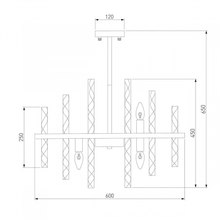 Подвесная люстра Bogates Hollis 367/9 Smart