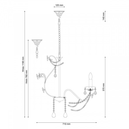 Подвесная люстра Lucia Tucci Fiori Di Rose 186.8 Алматы Подвесная люстра Lucia Tucci Fiori Di Rose 186.8