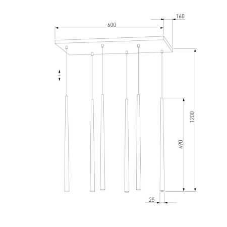 Подвесная люстра TK Lighting 6428 Piano White