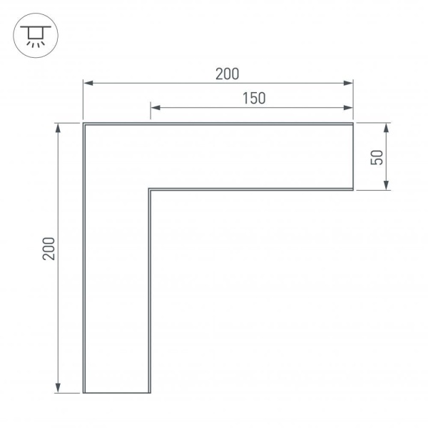 Коннектор L-образный Arlight SL-Line-5035 030116 Алматы