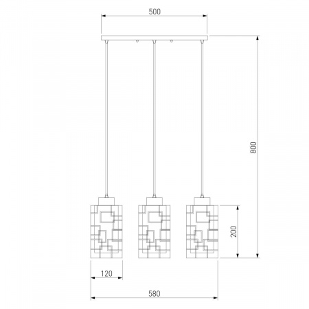 Подвесной светильник Eurosvet 50002/3 хром