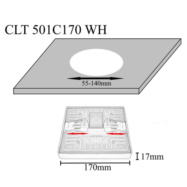 Встраиваемый светодиодный светильник Crystal Lux CLT 501C170 WH Алматы