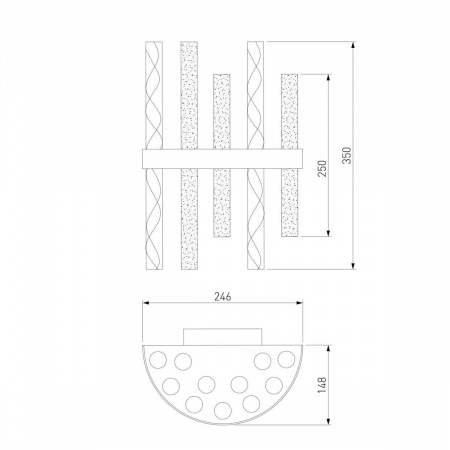 Настенный светильник Bogates Hollis 368/2