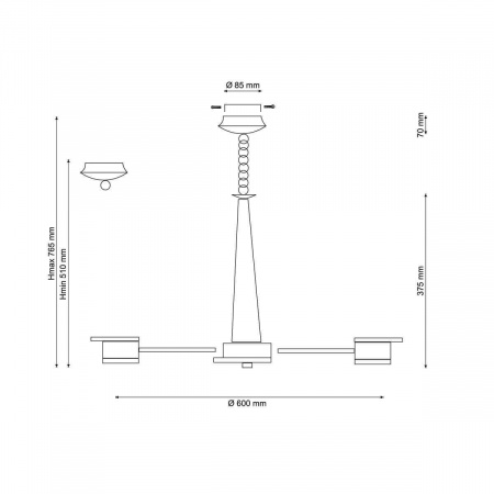 Подвесная люстра Lucia Tucci Natura 069.6 LED