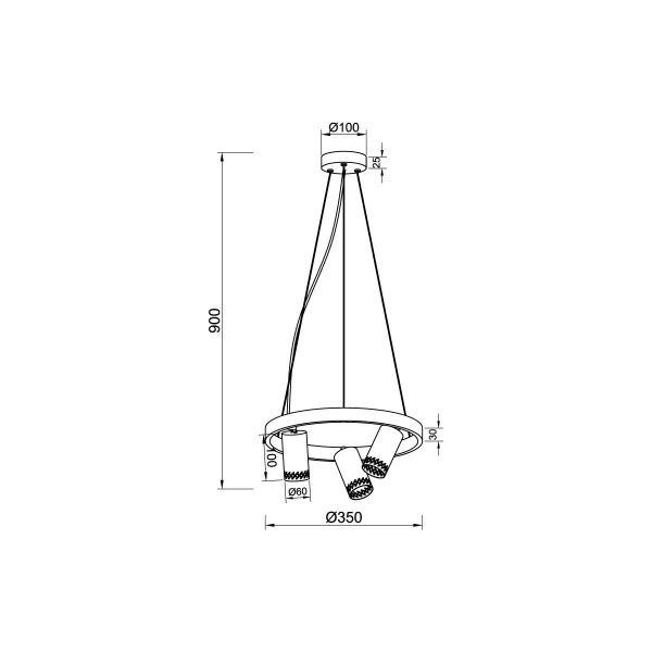 Подвесной светильник Vele Luce Moto VL5784P03