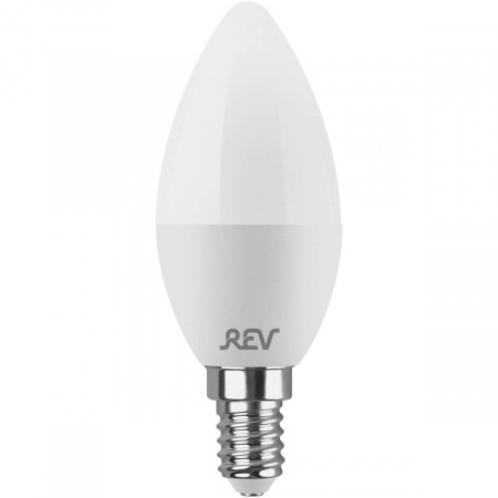 Лампа светодиодная REV C37 Е14 9W 6500K холодный белый свет свеча 32509 3