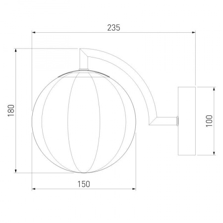 Бра Eurosvet Оптима Eden 30178/1 черный жемчуг