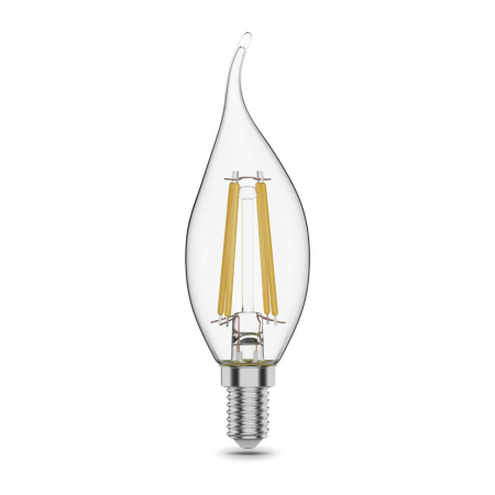Лампа светодиодная филаментная Gauss E14 11W 4100К прозрачная 104801211