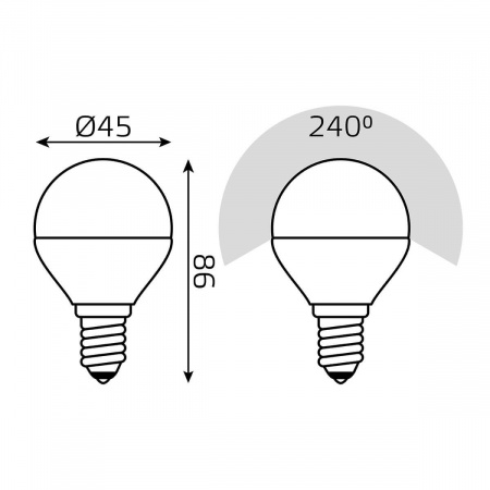Лампа светодиодная диммируемая Gauss E14 7W 3000K-4000K-6500K матовая 1053147