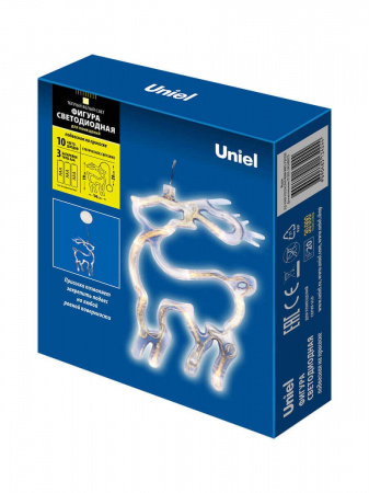 Подвесной светодиодный светильник «Олень» Uniel ULD-H1419-010/STA/3AAA Warm White IP20 Deer UL-00007252