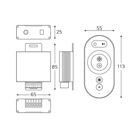 Контроллер RGB для светодиодной ленты Gauss Basic LED 12V 288W BT622 Алматы