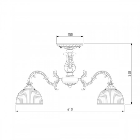 Потолочная люстра Eurosvet Caldera 60106/5 античная бронза