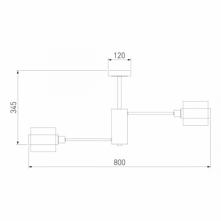Потолочная люстра Eurosvet Arcada 70127/8 черный/дымчатый