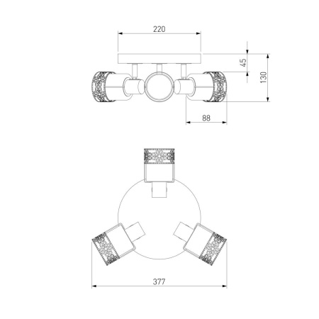 Спот Eurosvet 20026/3 белый с золотом