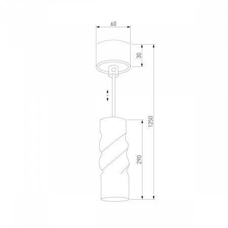 Подвесной светодиодный светильник Eurosvet Scroll 50136/1 LED черный