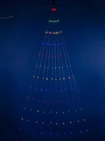 Уличная светодиодная гирлянда Uniel Лучи росы 220V разноцветный ULD-E0200-200/STA Multi IP44 UL-00007284