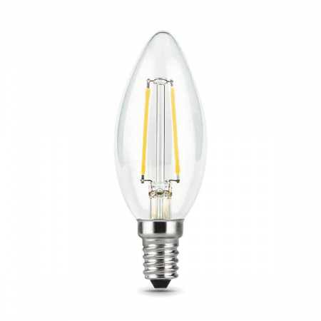 Лампа светодиодная филаментная Gauss E14 9W 4100К прозрачная 103801209