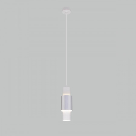 Подвесной светодиодный светильник Eurosvet Bento 50204/1 белый/матовое серебро