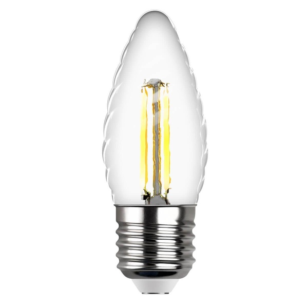 Лампа светодиодная филаментная REV TC37 E27 7W 2700К теплый свет свеча на ветру 32427 0