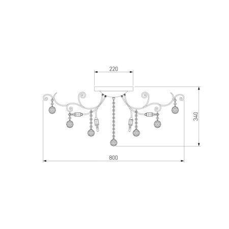 Потолочная люстра Eurosvet 10042/12 античная бронза/прозрачный хрусталь