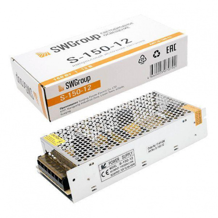Блок питания SWG 12V 150W IP20 12,5A S-150-12 000107 Алматы