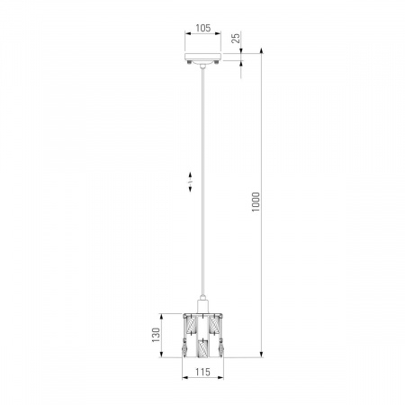 Подвесной светильник Eurosvet 50101/1 перламутровое золото