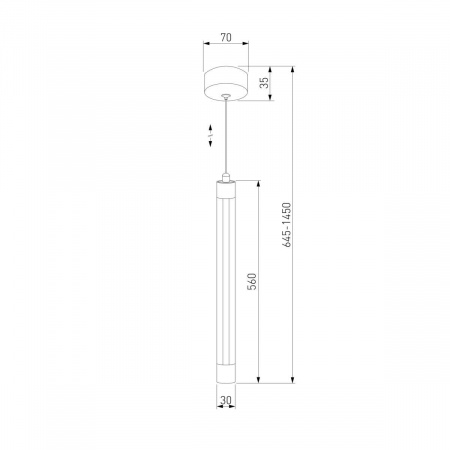 Подвесной светодиодный светильник Eurosvet Strong 50189/1 LED белый