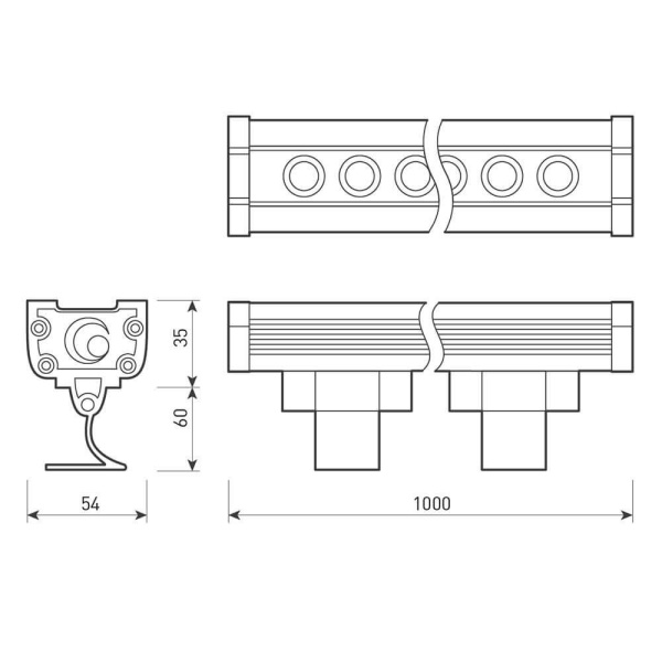 Прожектор светодиодный Arlight 36W 4000K AR-Line-1000L-36W-220V Day 024305