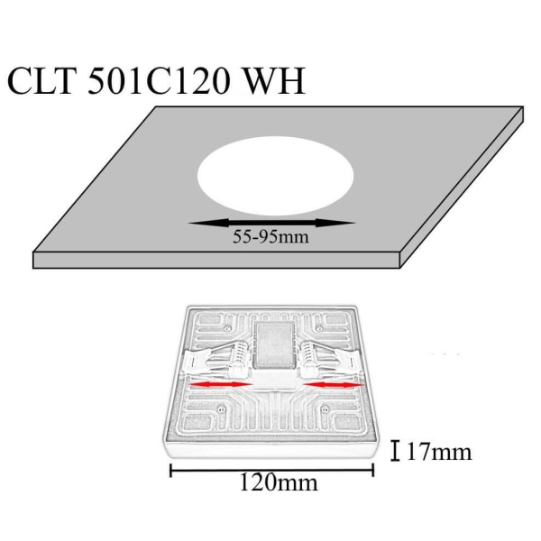 Встраиваемый светодиодный светильник Crystal Lux CLT 501C120 WH Алматы