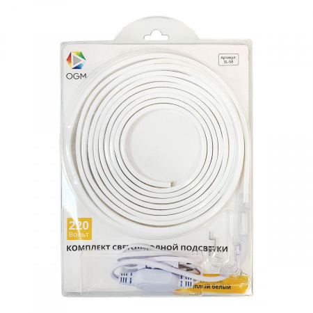 Светодиодная влагозащищенная лента OGM 6W/m 60LED/m 2835SMD теплый белый 5M SL-58 Алматы