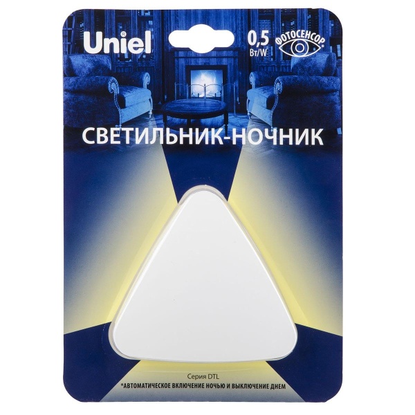 Светильник-ночник Uniel DTL-320 Треугольник/White/Sensor UL-00007223