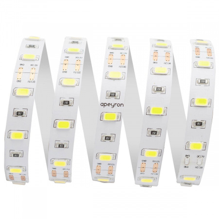 Светодиодная лента Apeyron 9,6W/m 60LED/m 5630SMD холодный белый 3M 204BL Алматы