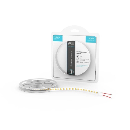 Светодиодная лента Gauss 9,6W/m 120LED/m 2835SMD нейтральный белый 5M BT065 Алматы