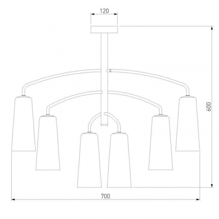 Подвесная люстра Eurosvet Omber 70137/6 хром