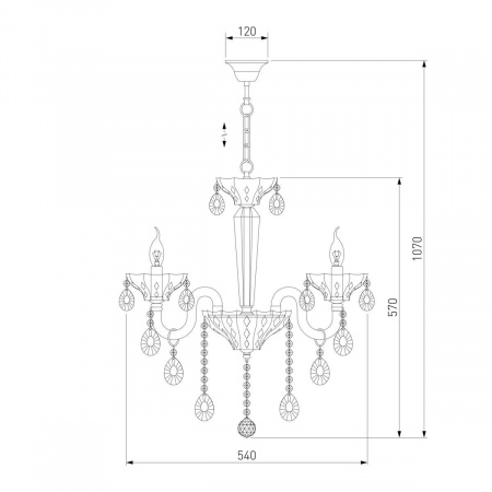 Подвесная люстра Bogates Lecce 309/5 Strotskis