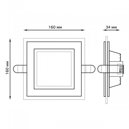 Встраиваемый светодиодный светильник Gauss 948111112 Алматы